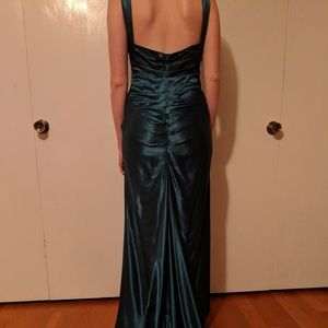 Vintage green silk dress